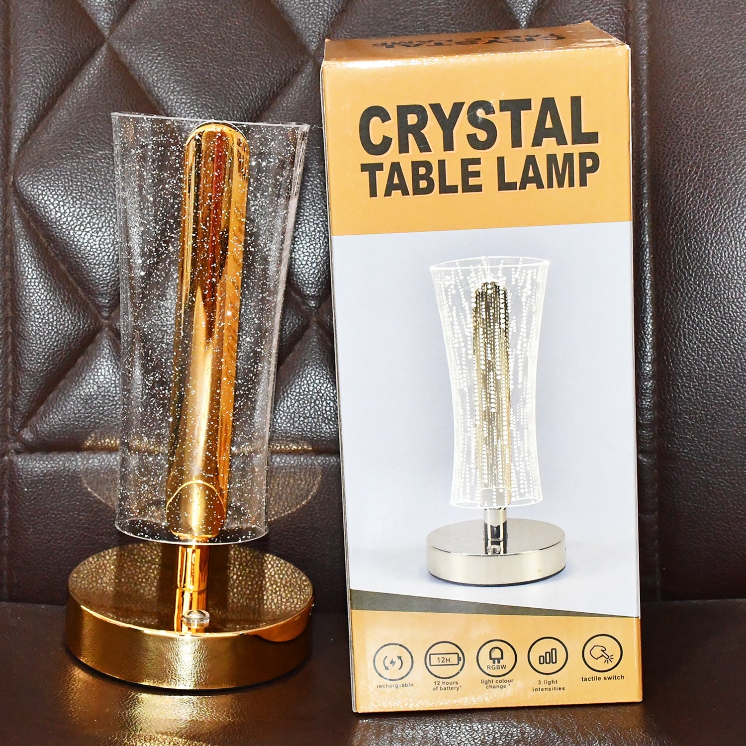 Crystal Table Lamp Sparkle Design Golden Base LED Decorative Bedside Lamp Crystal Table Lamp Sparkle Design Golden Base LED Decorative Bedside Lamp